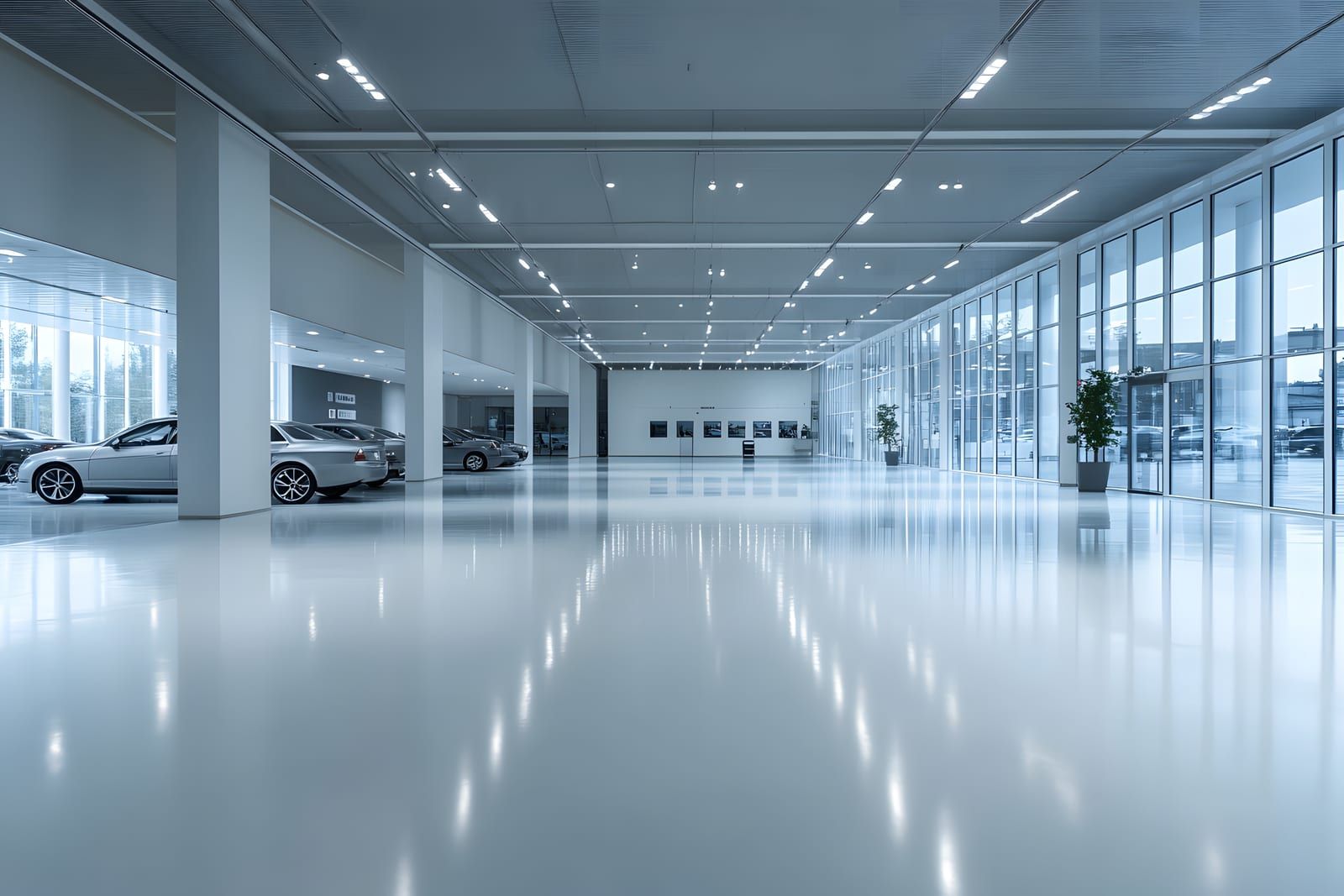 A clean commercial space maintained by Trinal Cleaning Services