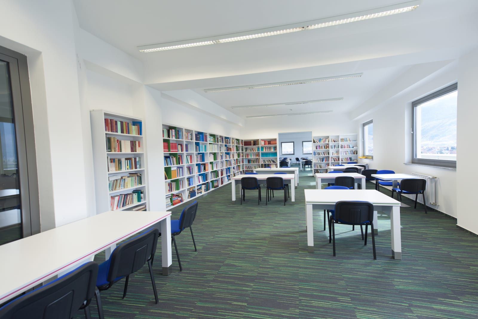 A clean commercial space maintained by Trinal Cleaning Services