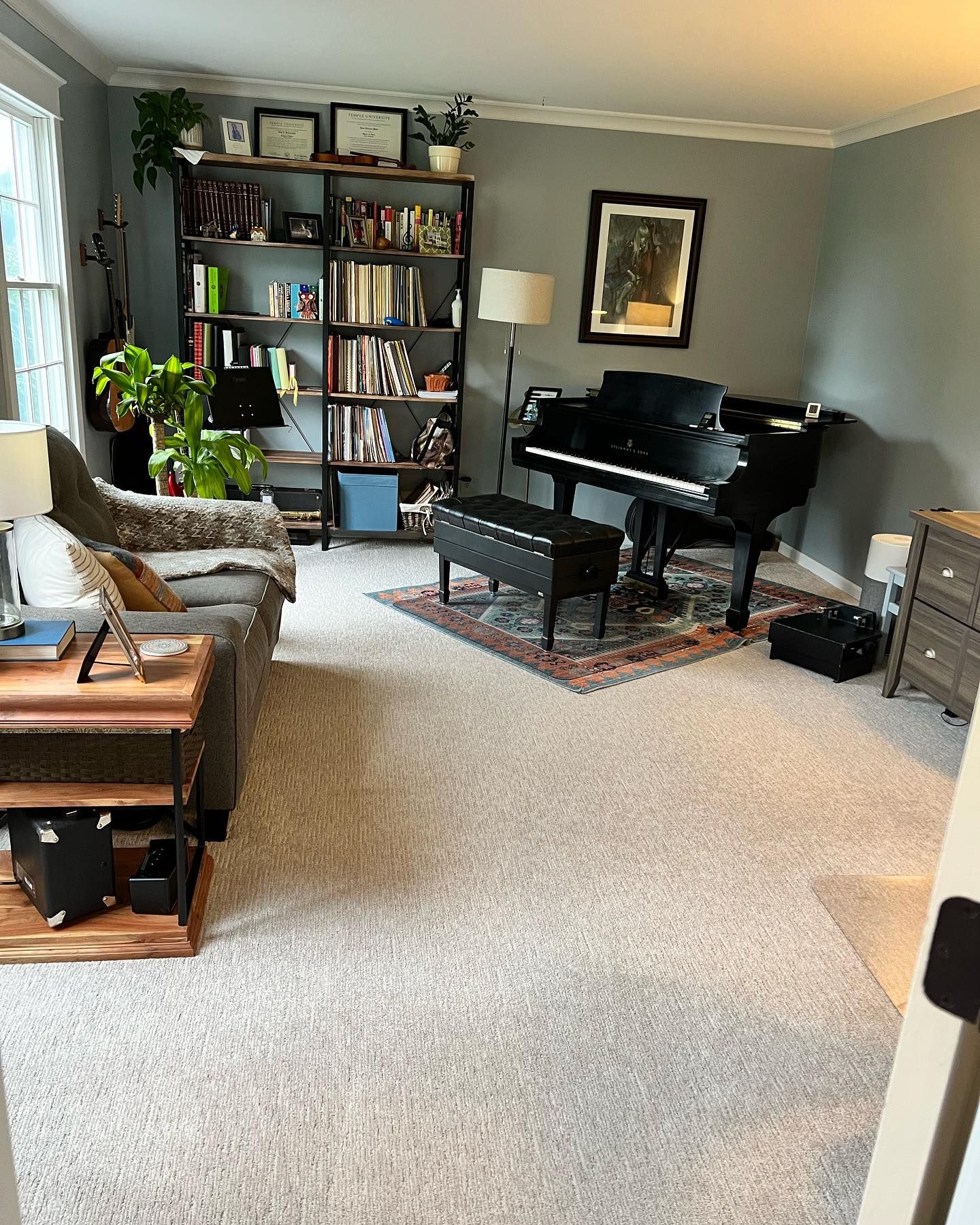 A living space being prepared for a move