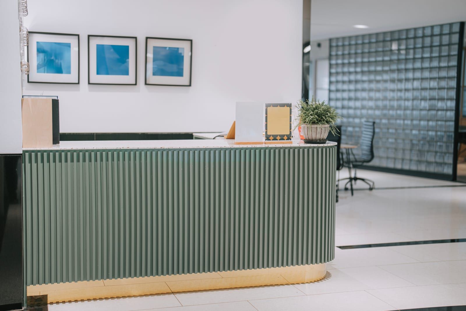 A clean commercial space maintained by Trinal Cleaning Services